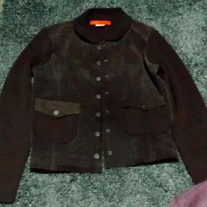 Cynthia Steffe suede sweater jacket, S